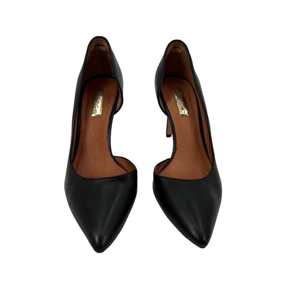 Halogen Black Pointed Toe D’Orsay Heels Size 7 Narrow Women's - Picture 3 of 11